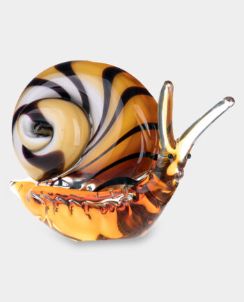 Glass Figurine Murano Style Brown Snail