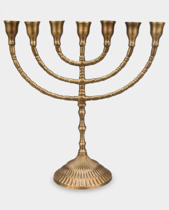 Seven-Armed Candlestick Judaic Menorah Golden