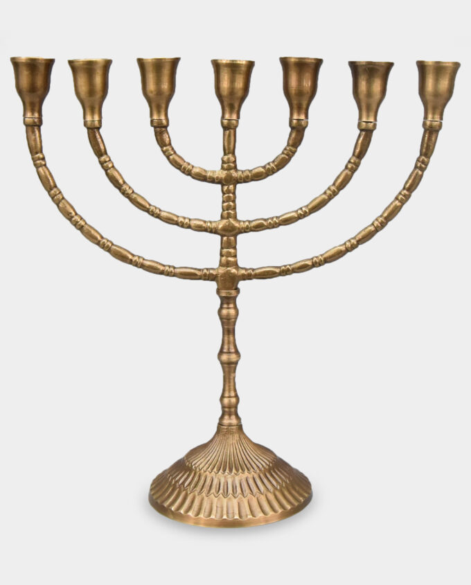Seven-Armed Candlestick Judaic Menorah Golden