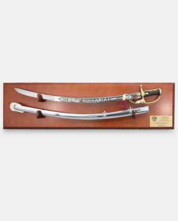 Ready Made Gift Set Hussar Saber with Scabbard on a Wooden Board Engraved Dedication