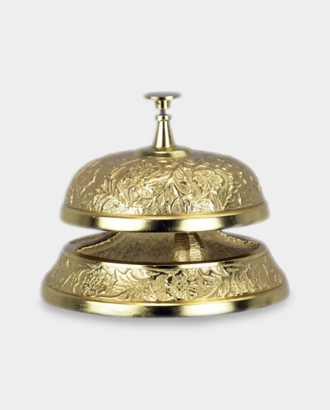 Hotel Reception Bell Brass Gold
