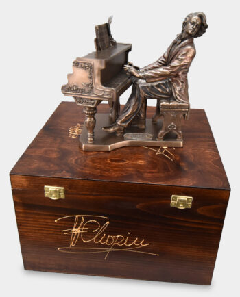 Fryderyk Chopin Sculpture in Wooden Gift Box