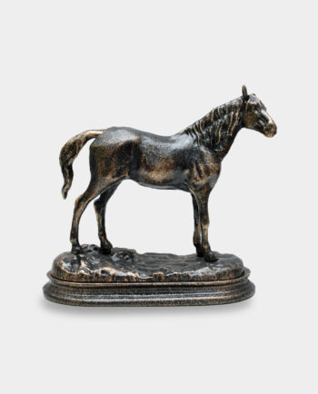 Polish Horse Cast Iron Sculpture on a Stand