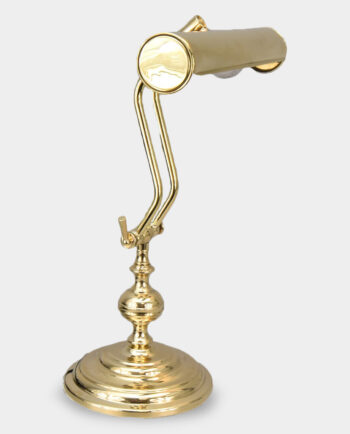 Cabinet Banker Lamp Polished Brass Gold Look