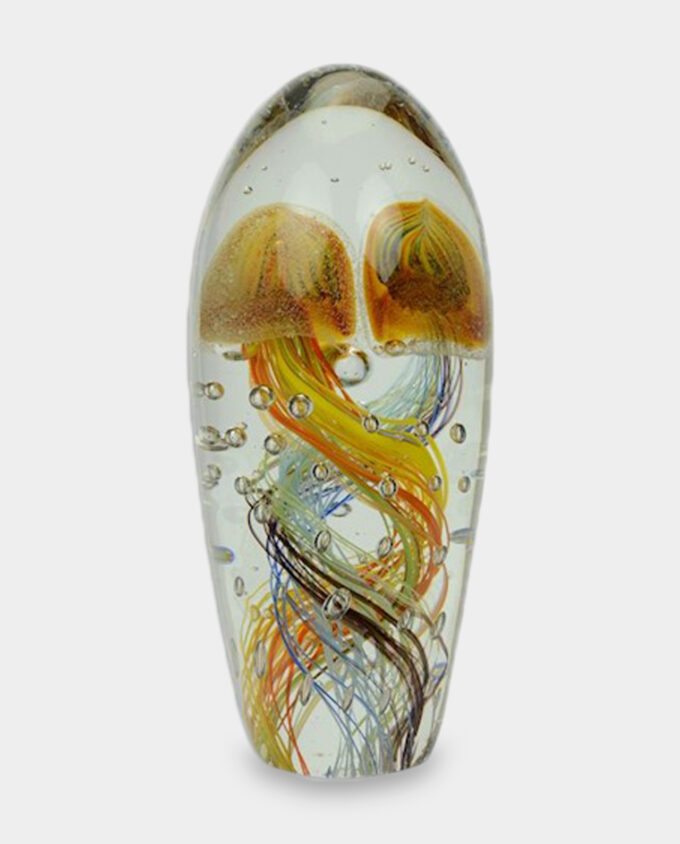 Glass Figure Murano Style Whirling Jellyfish Gift for the Oceanologist