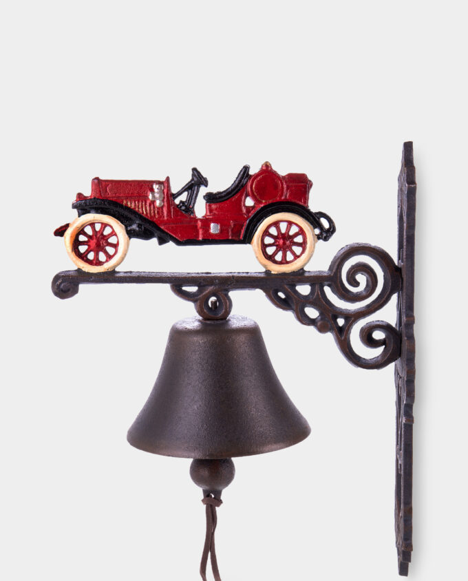 Cast Iron Wall Bell Vintage Car