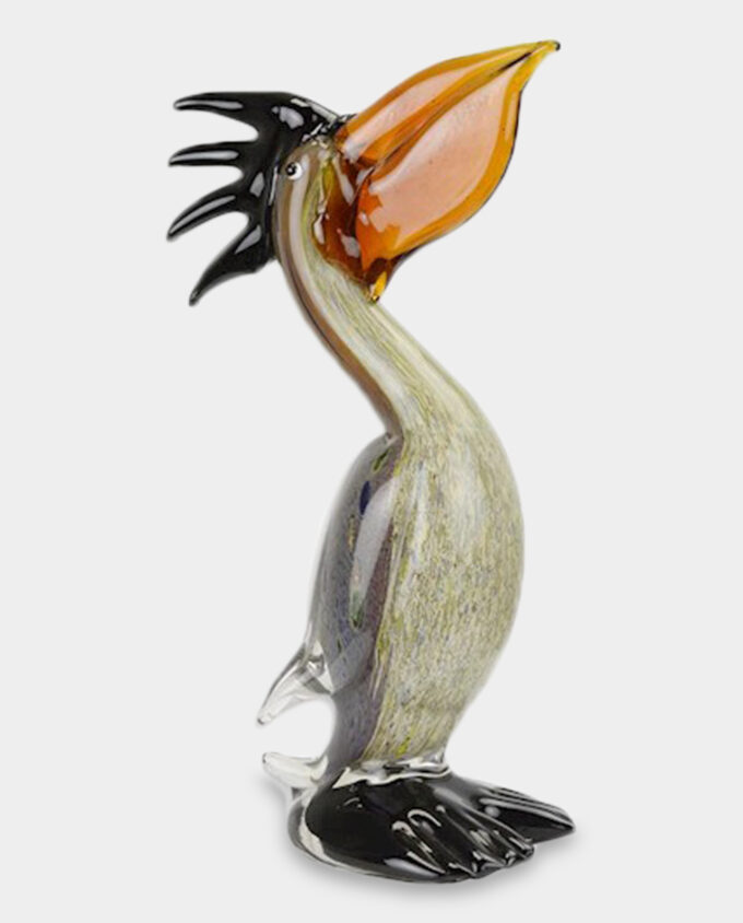 Glass Figure Murano Style Big Pelican