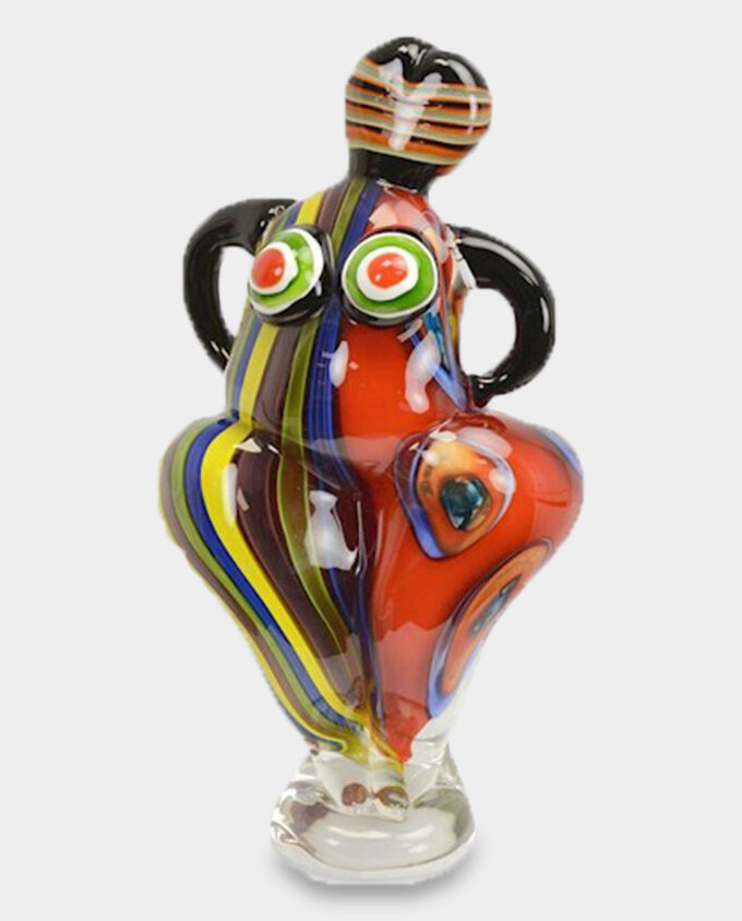 Glass Figure Murano Style Plump Woman
