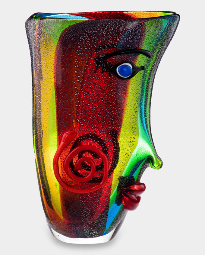 Glass Vase Murano Style Woman Ablush