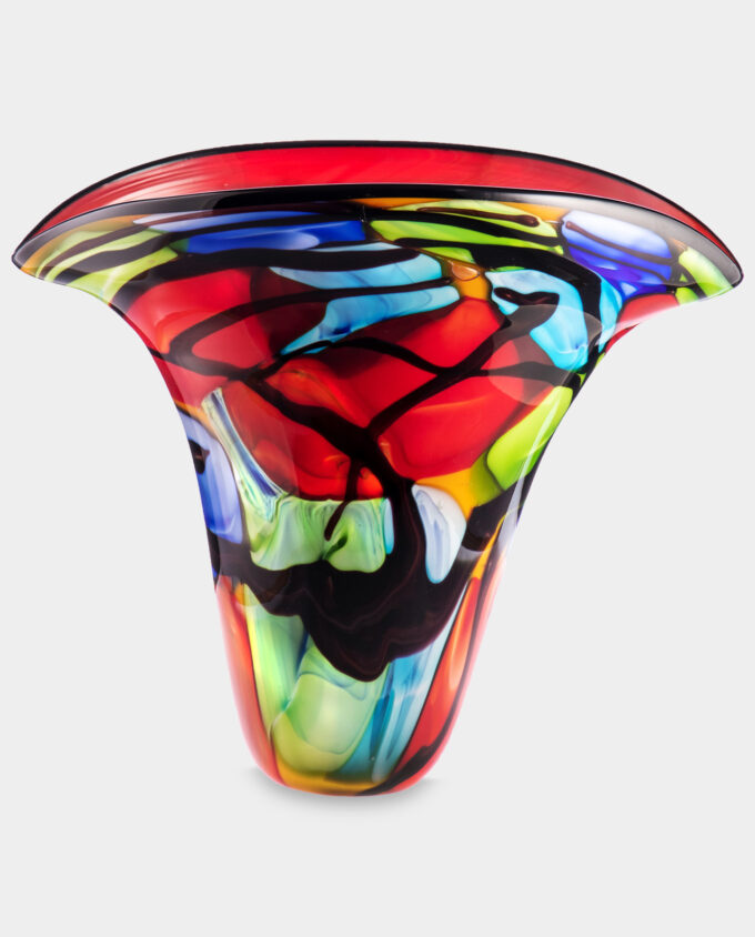 Glass Vase Murano Style Bell