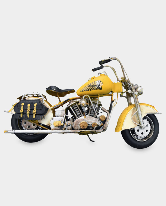 Motorcycle Indian Yellow Metal Model motorbike