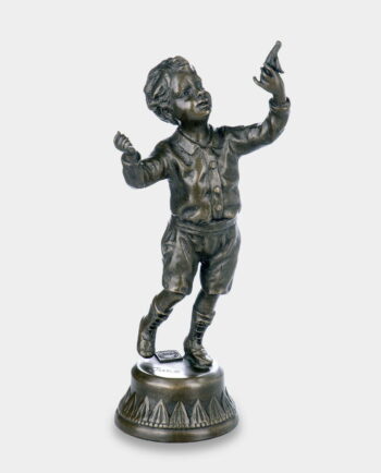Boy with a Bird Bronze Sculpture