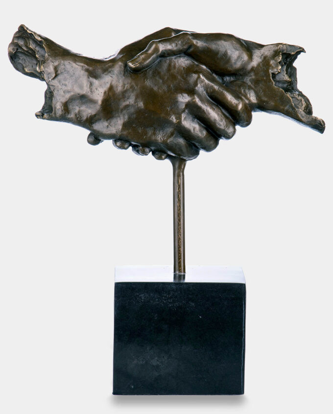 Handshake Bronze Sculpture