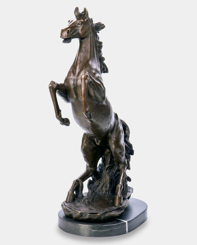 Horse with Raised Legs Bronze Sculpture
