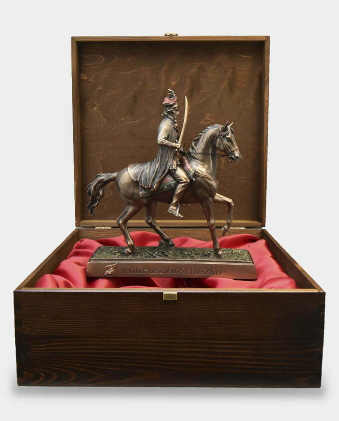 Tadeusz Kosciuszko on Horse in a Gift Box with Engraved Dedication