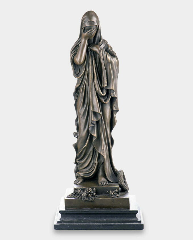 Weeping Mother of God Bronze Sculpture