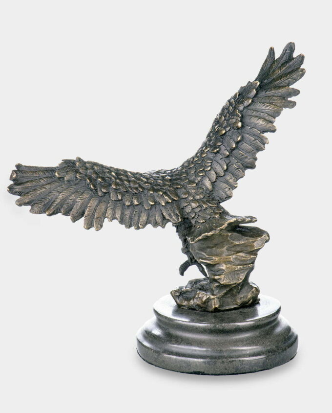 Soaring Eagle Bronze Scalpture on Marble