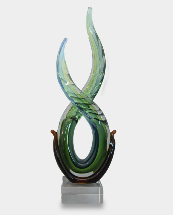 Glass Figure Murano Style Abstract Decoration