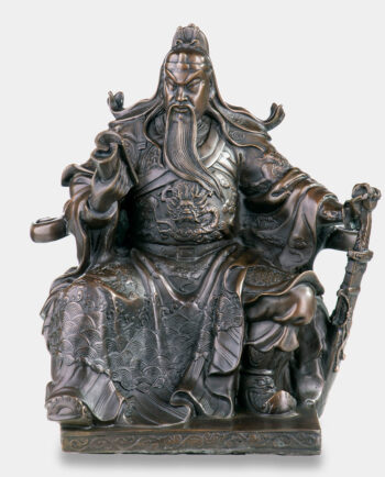 Japanese Emperor Samurai Bronze Sculpture