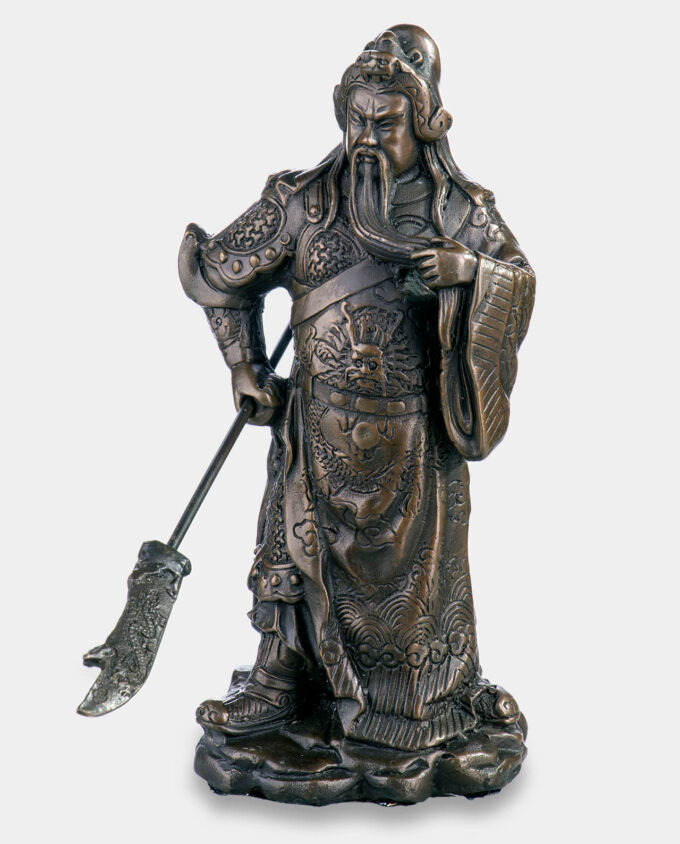 Legendary Chinese General Bronze Sculpture