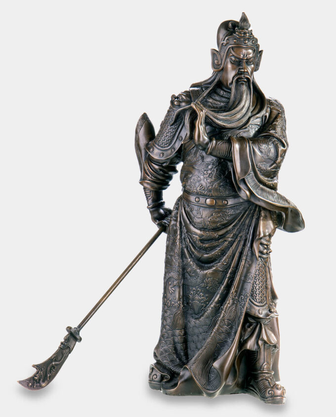 Chinese Warrior Large Bronze Sculpture