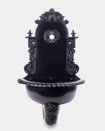 Garden Fountain Wall Spout With Brass Tap Black