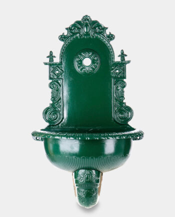 Garden Fountain Wall Spout With Brass Tap Green