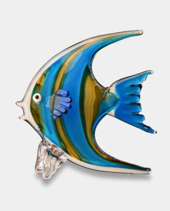 Glass Figurine Murano Style Blue Striped Swordfish
