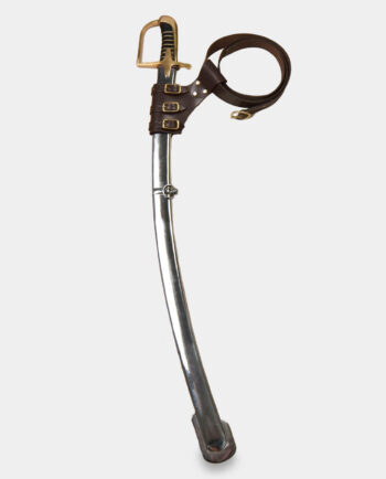 Leather Saber Belt Hanger Black Accessory for Historical Swords