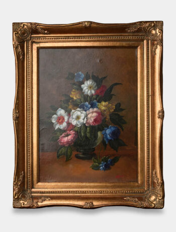 Oil Painting Still Life Blooming Flowers