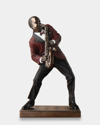 Jazz Saxophonist Figurine on Base with Engraving