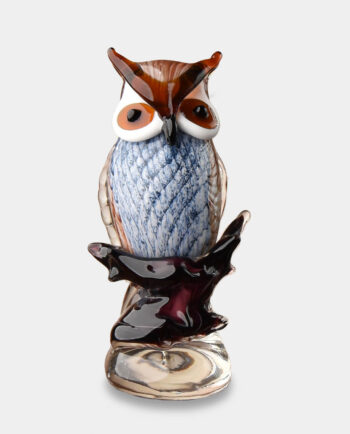 Glass Figurine in Murano Style Wise Owl