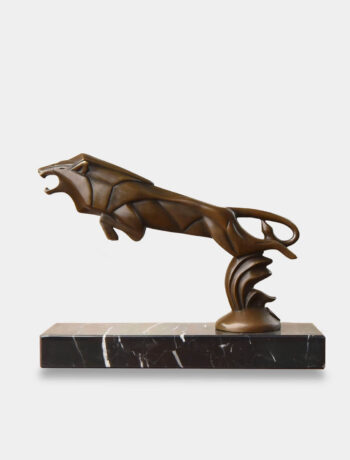 Braying Lion Bronze Sculpture