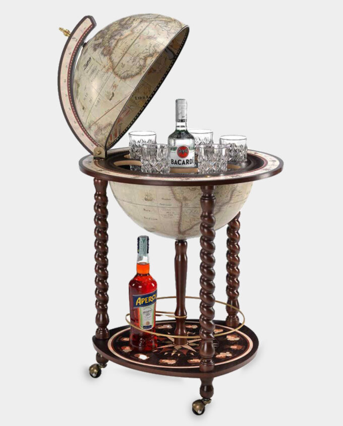 Bar Globe Drinks Cabinet Zoffoli Explora Old White