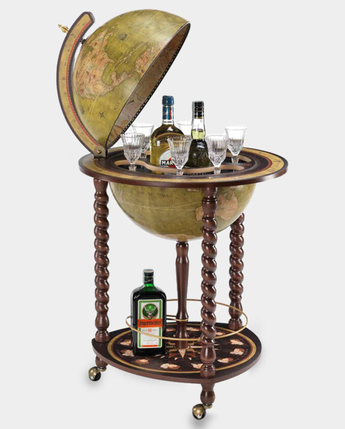 Bar Globe Drinks Cabinet Zoffoli Explora Olive Green
