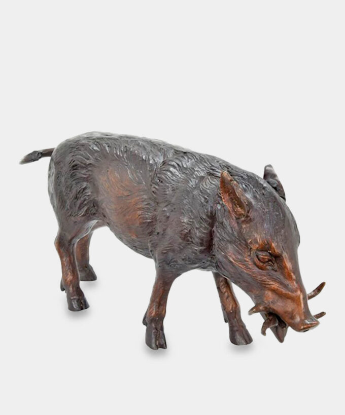 Wild Boar Bronze Figurine