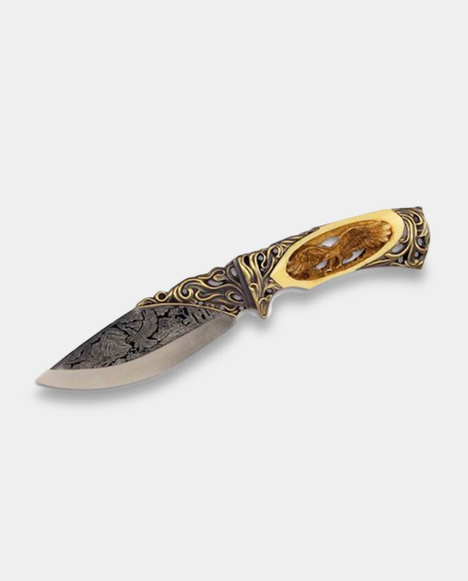 Hunting Short Sword with Richly Decorated Handle Eagle