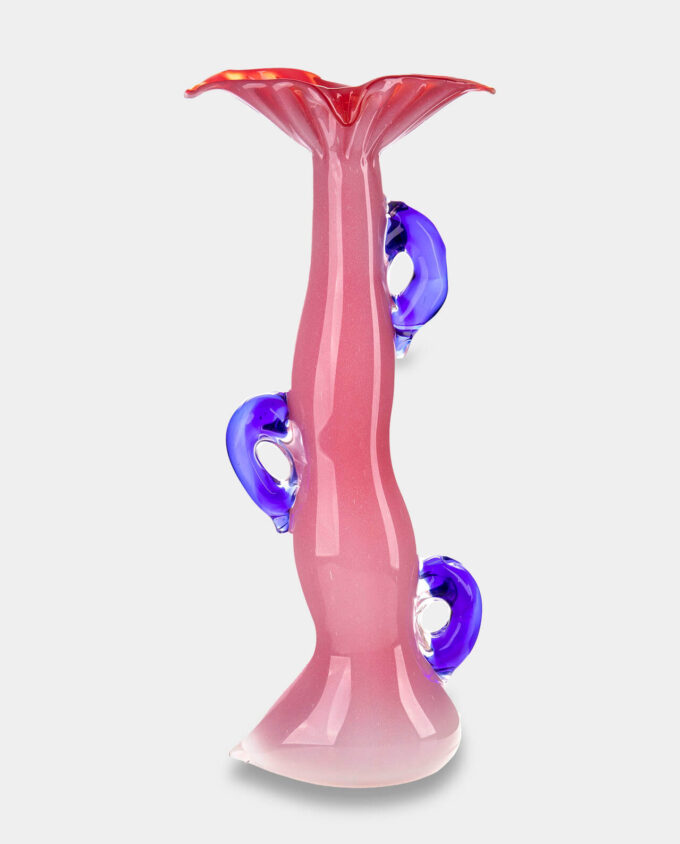 Colorful Murano Style Tall Vase