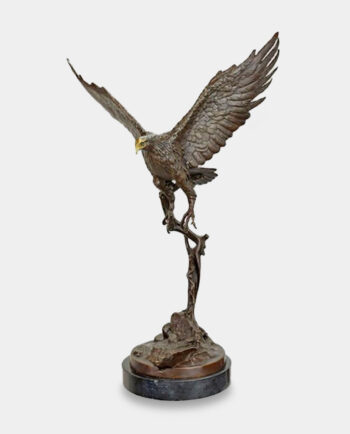 Large Flying Eagle Bronze Sculpture