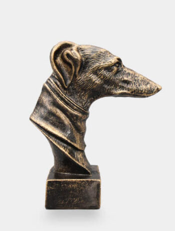 Hunting Dog Head Bronze Sculpture