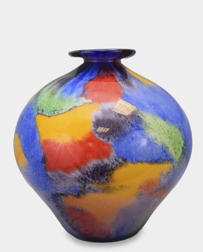 Colorful Murano Style Glass Vase
