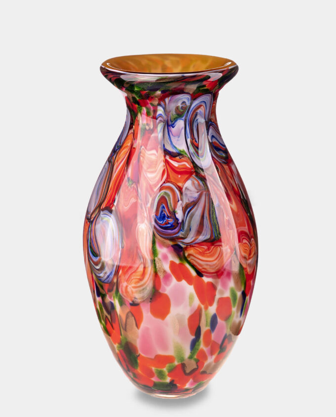 Multicolored Vase in Murano Style