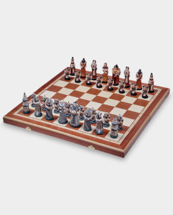 Large Intarsia Fantasy Chess Set