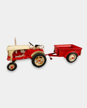 Biało-Czerwony Traktor Model Metalowy