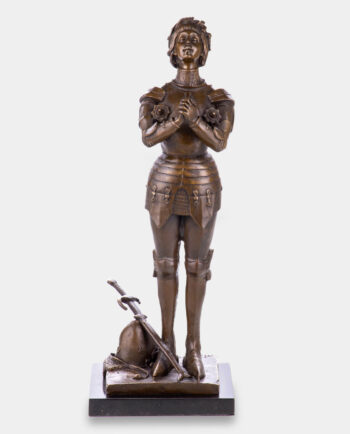 Joanna d'Arc Modląca się Rzeźba z Brązu
