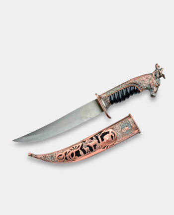 Hunting Dagger Vintage Style with Stag Head