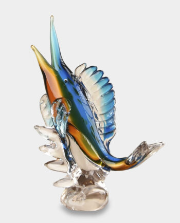 Murano-Style Glass Swordfish Figurine